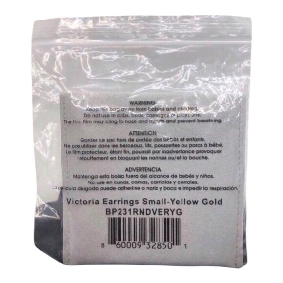 Rendor Victoria NIP 14K Yellow Gold Plated Double Hoop Braided Texture Earrings - Picture 9 of 16